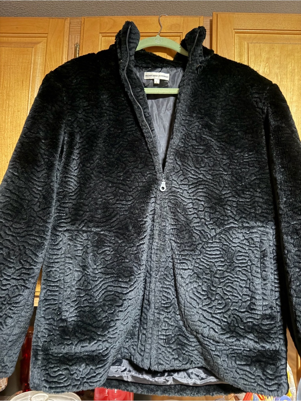 Women's Black Faux Fur Utility Jacket